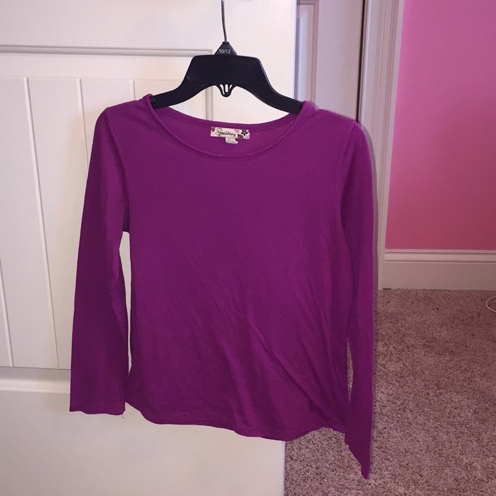 Kids Plain Purple Long Sleeve